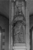 Statues (7, d'applique, petite nature) : saint Antoine, sainte Brigitte, saint Martin de Tours, saint Louis, sainte Elisabeth de Hongrie, saint jean Marie Vianney, saint Jean-Baptiste, église paroissiale Saint-Martin (Bain-de-Bretagne)