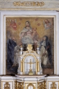 Tableau d'autel : Don du Rosaire à saint Dominique et à sainte Catherine de Sienne