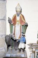 Statue (demi-nature) : saint Eloi, église paroissiale Saint-Magloire (Mahalon)
