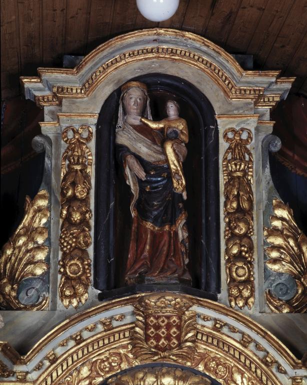 Statue : Vierge à l'Enfant, chapelle Saint-Mélec (Lanouée fusionnée en Forges de Lanouée en 2019)