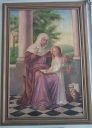 Tableau d'autel : Education de la Vierge