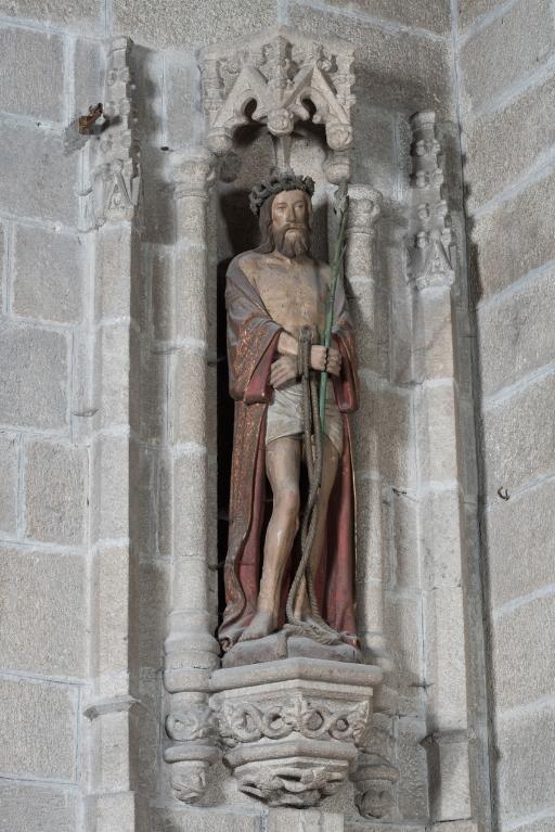 Statue : Ecce homo, église Saint-Pierre (Mûr-de-Bretagne fusionnée en Guerlédan en 2017)