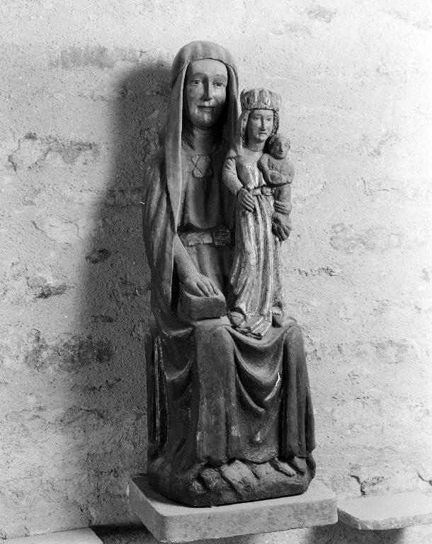 Groupe sculpté : sainte Anne Trinitaire, église paroissiale Saint-Pierre, Saint-Paul (Quéven)