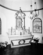 Autel, exposition, tabernacle, gradins d'autel (4) (maître-autel, autel tombeau), chapelle Notre-Dame (Plougoulm)