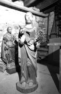 Statue (d'applique, petite nature) : saint Joseph (1), église paroissiale Saint-Annouarn (Peumérit)
