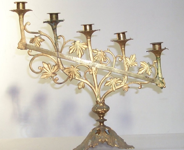 Paire 2 de chandeliers d'autel
