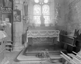 Autel, gradins d'autel (2), (autel secondaire, autel tombeau) : de sainte Anne, église paroissiale Saint-Gilles (Plonéis)