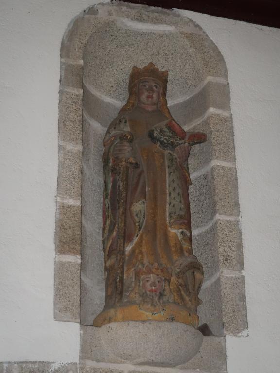 Statue : sainte Catherine d'Alexandrie, église Saint-Gilles (Elliant)