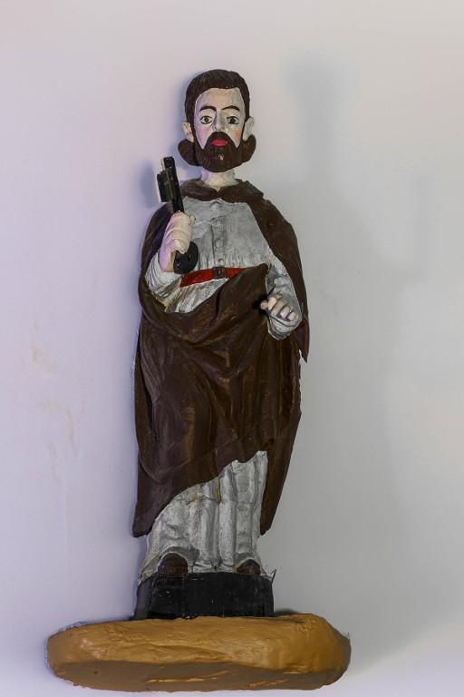 Statue : Saint Pierre, chapelle Saint-Joseph, Crancastel (Ploërmel)