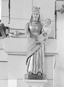 Statue (d'applique, petite nature) : Vierge à l'Enfant (2), église paroissiale Saint-Pierre Saint-Paul (Kergrist)