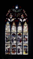 Verrière de la baie 7 : Scènes de la vie de saint Armel, église Saint-Armel (Ploërmel)