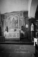 Autel, retable, tabernacle, gradins d'autel (2) (retable architecturé, retable à panneau compartimenté, autel secondaire), dit du rosaire, église paroissiale Saint-Martin (Guichen)