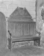 Banc de choeur (2), chapelle Saint-Michel de Brangolo (Theix fusionnée en Theix-Noyalo en 2016)