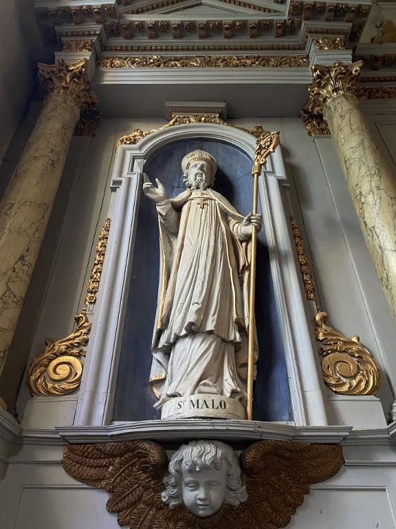 Statue : Saint Malo, église paroissiale Saint Malo (Saint-Malo-de-Beignon)