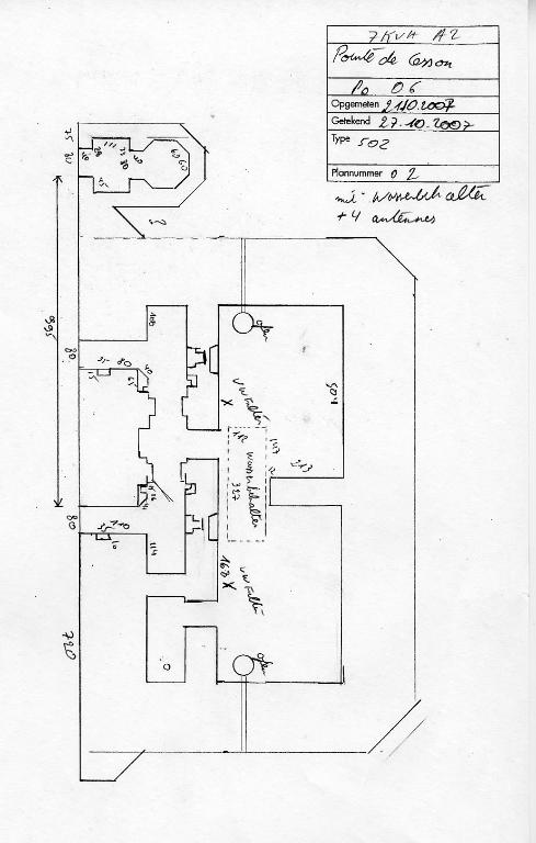 Bunker - poste d'observation et de tir dit Tobruk-Stand Est, accolé au bunker - abri de type 502, extrémité Est de la pointe, Domaine de la Tour de Cesson, rue de la Tour (Saint-Brieuc)
