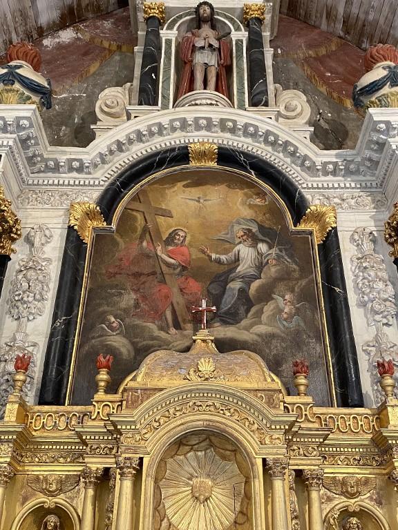 Tableau d'autel : La Trinité, chapelle Saint-Golven, le Vieux-Bourg (Taupont)