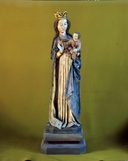 Statue (statuette) : Vierge à l'Enfant, chapelle Sainte-Anne (Cléguérec)