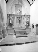 Autel, retable, tabernacle (maître, autel, retable architecturé), retable du choeur, église paroissiale Saint-Beheau (Priziac)