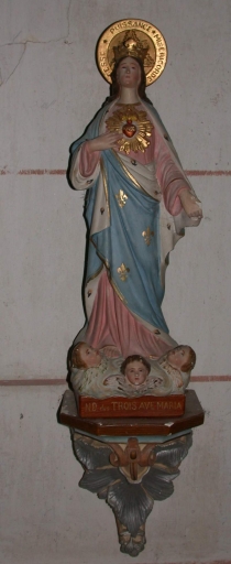 Statue sur culot : Vierge, dite Notre-Dame des Trois Ave Maria