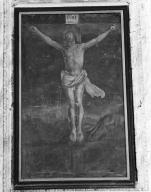 Tableau : Christ en croix, abbaye de bénédictins Saint-Gildas, de bénédictins de la congrégation de Saint-Maur, de soeurs de la charité de Saint-Louis (Saint-Gildas-de-Rhuys)