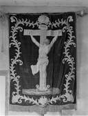 Bannière de procession, prieuré de chanoines réguliers de Saint-Augustin, de génovefains puis église paroissiale Saint-Pierre, Saint-Paul (Bazouges-la-Pérouse)