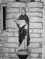 Statue (petite nature) : saint Vincent Ferrier, église paroissiale Sainte-Cécile (Theix fusionnée en Theix-Noyalo en 2016)