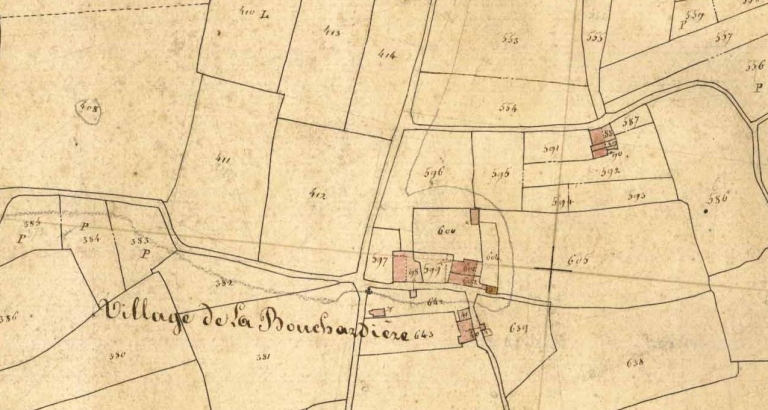 Écart de la Bouchardière (Saint-Étienne-en-Coglès fusionnée en Maen Roch en 2017)