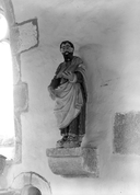 Statue (petite nature, d'applique) (3), dit saint Benoît, chapelle Saint-Jean (Duault)