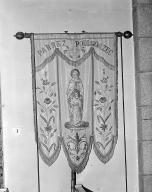 Bannières (2) : Education de la Vierge, saint François d'Assise, (anciennement numéro 3 et 4), église paroissiale Saint-Julien (Plouhinec-29)