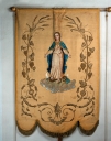 Bannière de procession paroissiale : Calvaire, saint Pierre (Guipry fusionnée en Guipry-Messac en 2016)