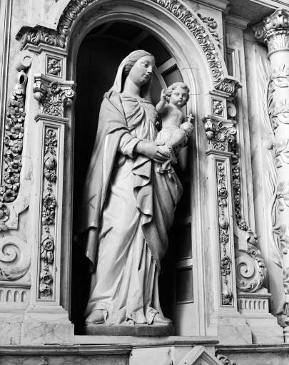 Statue (4, petite nature) : saint Jean-Baptiste, saint Joachim, Vierge à l'Enfant, sainte Anne