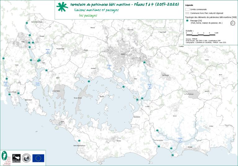 Les liaisons maritimes et les passages (Parc naturel régional du Golfe du Morbihan)