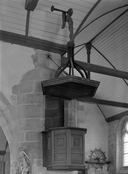 Chaire à prêcher : Passion, église Paroissiale Saint Hernin (Locarn)