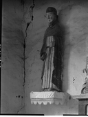 Statue (petite nature) : saint Fiacre, chapelle Notre-Dame-de-la-Clarté (Trébrivan)