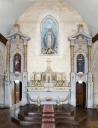 Ensemble du maître-autel : autel, tabernacle, 2 gradins d'autel, retable, exposition, 3 degrés d'autel