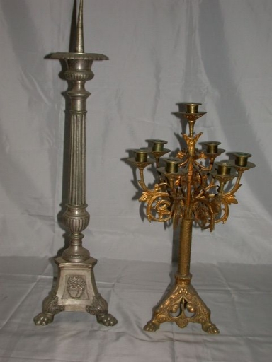 Paire 1 de Chandeliers d'église