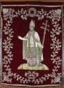 Bannière de procession 1 : Saint Martin ; Christ en croix