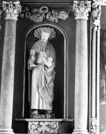 Statue (d'applique, petite nature) : saint Jean Evangéliste, église paroissiale Notre-Dame-de-Croas-Batz (Roscoff)