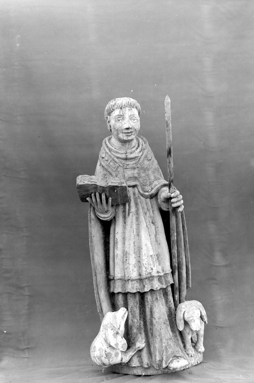 Statue (petite nature, d'applique) : saint Gildas, presbytère (Carnoët)