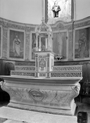 Autel, tabernacle, exposition, gradins d'autel (2) (maître-autel), chapelle Notre-Dame (Persquen)