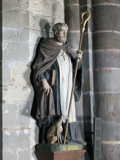 Ensemble de 2 statues : Saint Gilles, Saint Pierre, église Saint-Gilles (Malestroit)