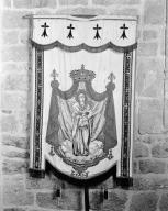 Bannière de procession : Vierge à l'enfant, saint Yves, chapelle Notre-Dame-de-Vérité (Caudan)