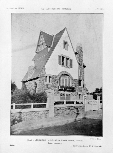 Maison de villégiature balnéaire dite Emeraude, 19 boulevard de la Mer (Dinard)