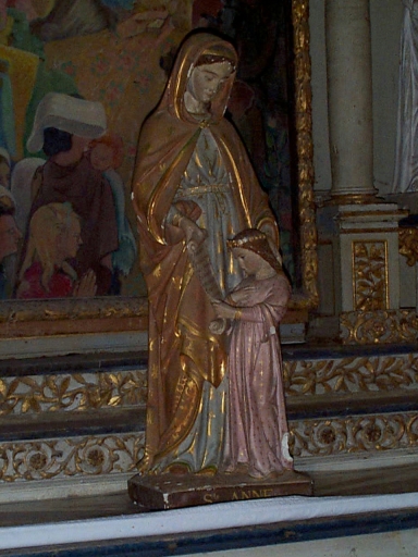 Statue (petite nature) : Education de la Vierge