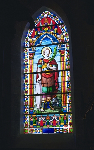 Verrière de la baie 5 (verrière à personnages) : saint Victor