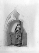 Statue (2, statuette) : Vierge, saint Jean, chapelle Saint Melaine (Lanvénégen)