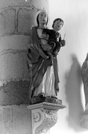Statue (d'applique, petite nature) : Vierge à l'Enfant (1), église paroissiale Saint-Claude (Rostrenen)