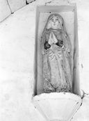 Statue (d'applique, petite nature) : sainte femme non identifiée, église paroissiale Sainte-Brigitte (Sainte-Brigitte)