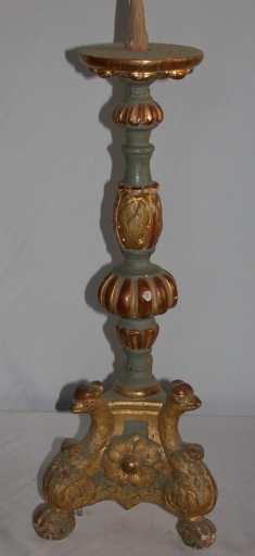 Paire 1 de chandeliers d'autel