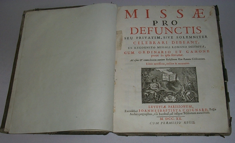 Livre : missel pour l'office des morts